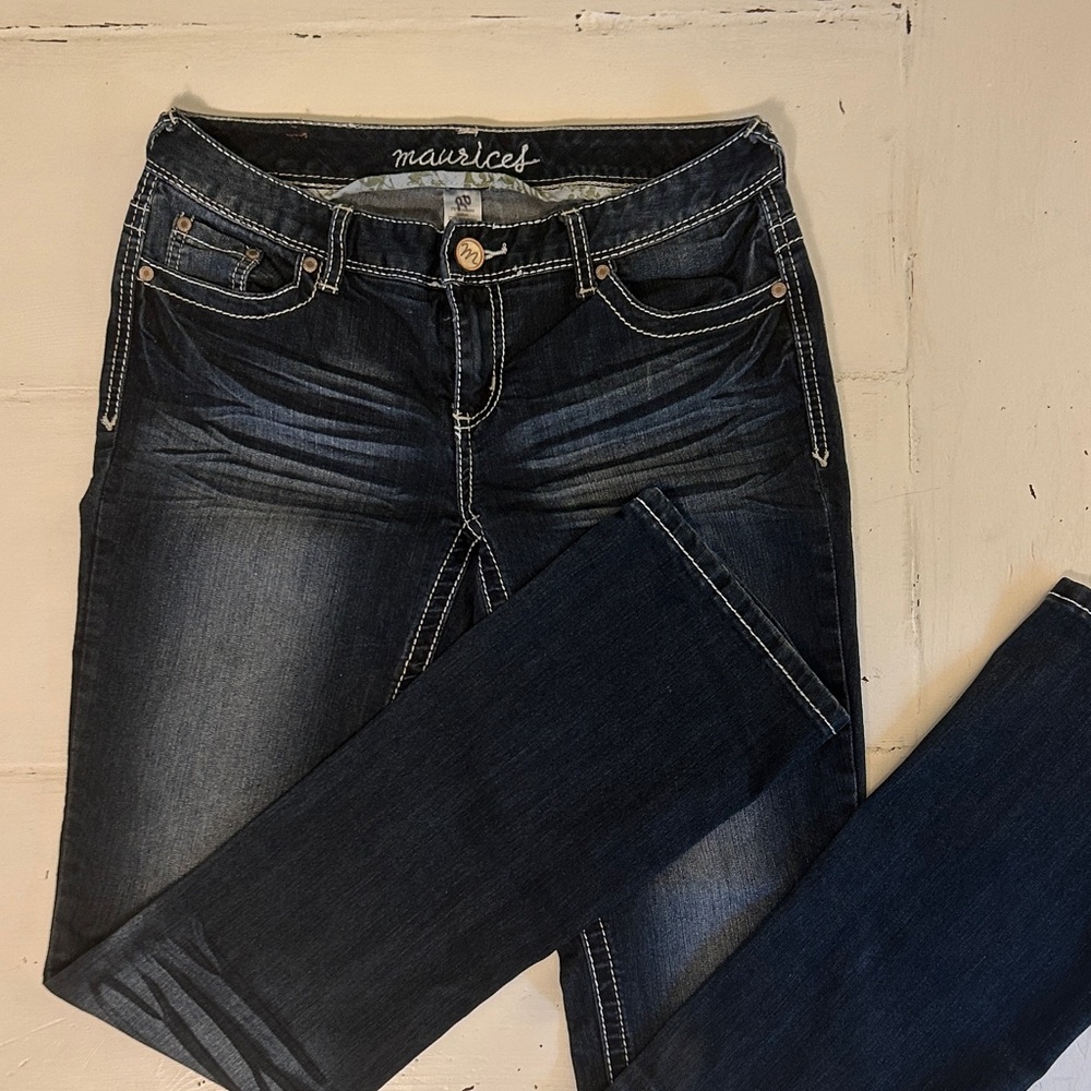 Maurices Women's Deep Indigo Straight Leg Jeans